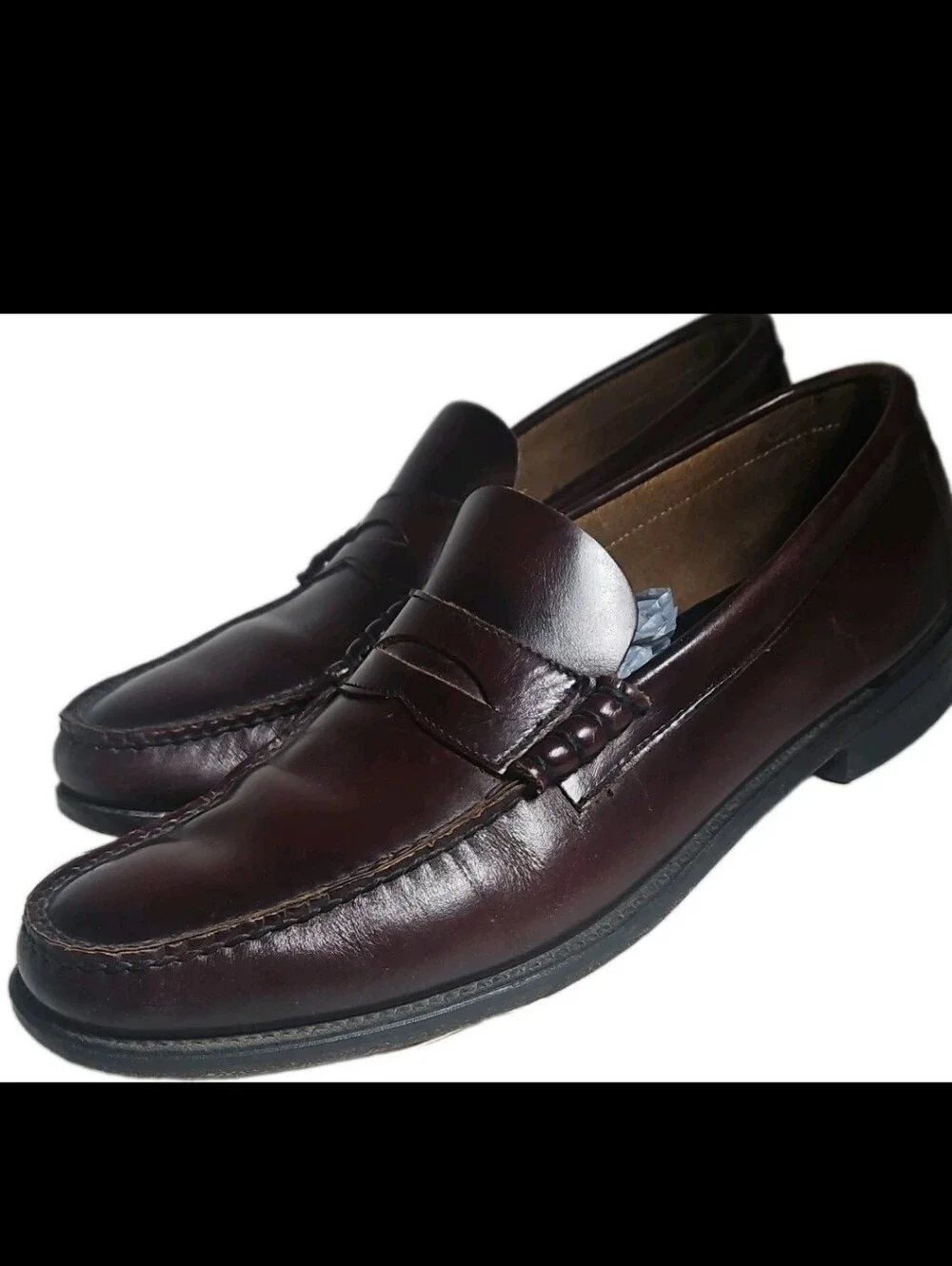Florsheim Berkley Men Penny Loafers Sz10 Burgundy Leather Date Work Moc Toe[8F